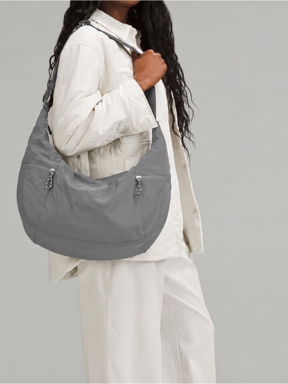 Lululemon Gray Large Slouchy Sling Bag 13L NWT
